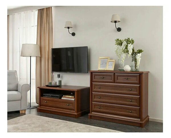 Comoda TV Kent ERTV100, castan, PAL, 101x55x55 cm