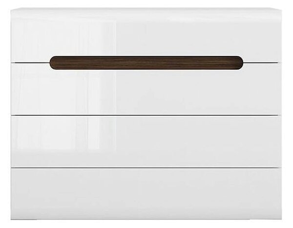 Comoda AZTECA TRIO, alb, PAL, cu sertare, 105x41x84 cm