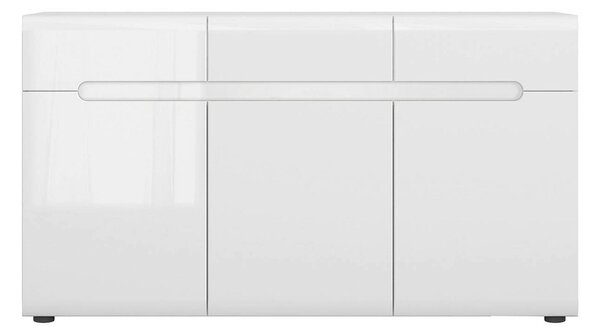 Comoda AZTECA TRIO, alb, 150x41x84 cm
