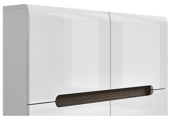 Comoda AZTECA TRIO, alb, PAL, cu usi, 105x41x84 cm