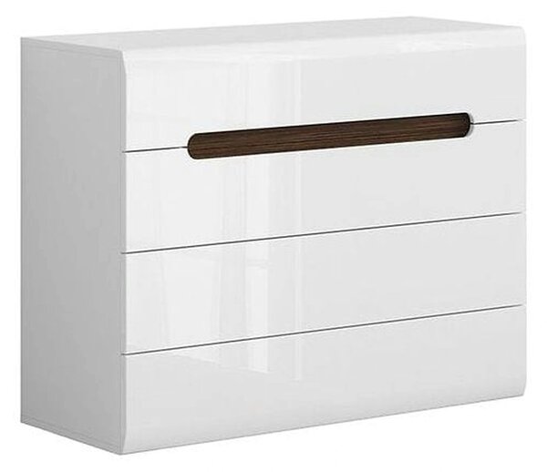 Comoda AZTECA TRIO, alb, PAL, cu sertare, 105x41x84 cm