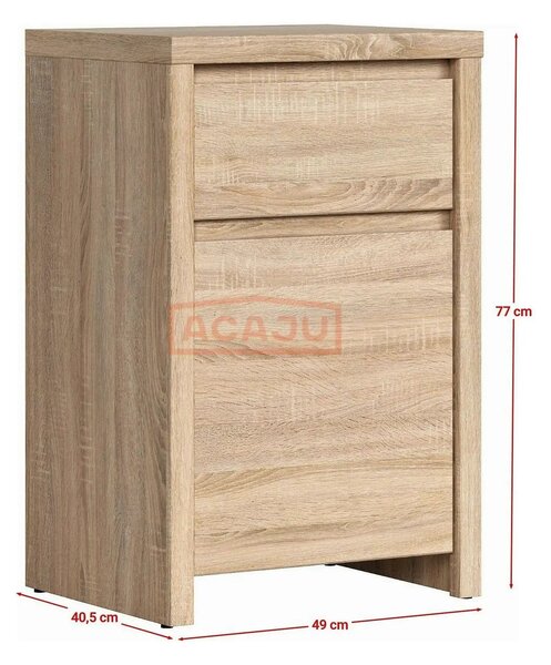 Comoda KASPIAN KOM1D1SP, stejar sonoma, PAL, 49x41x77 cm