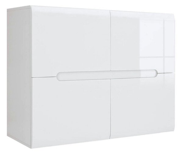 Comoda AZTECA TRIO, alb, PAL, cu usi, 105x41x84 cm
