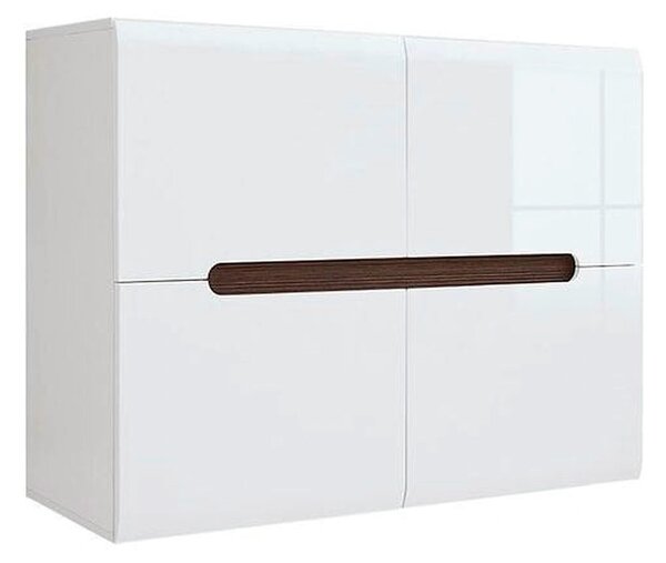 Comoda AZTECA TRIO, alb, PAL, cu usi, 105x41x84 cm