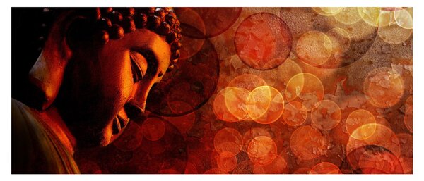 Tablou - Buddha în nuanțe roșii (120x50 cm)