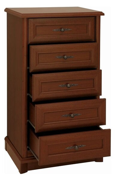 Comoda Kent EKOM5S, castan, PAL, 62x45x109 cm