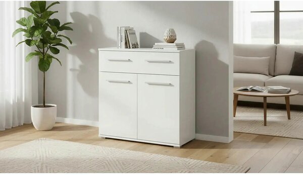 Comoda LIMA KM1, alb, PAL, 77x40x82 cm