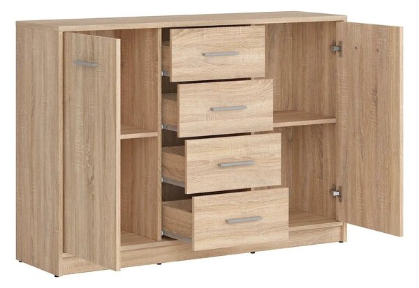 Comoda NEPO PLUS, stejar sonoma, PAL laminat, 119x34x84 cm