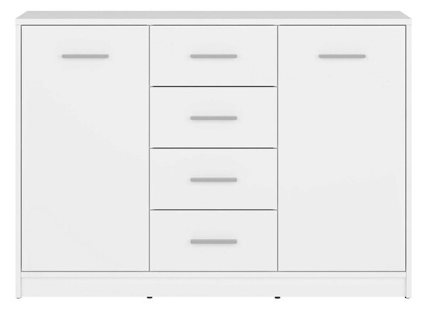 Comoda NEPO PLUS, alb, PAL laminat, 119x34x84 cm