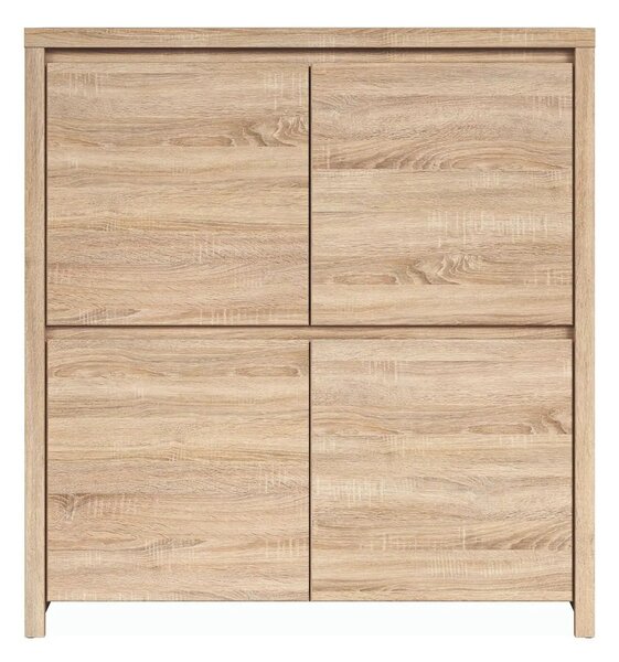 Comoda KASPIAN KOM4D, stejar sonoma, PAL melaminat, 105x41x113 cm