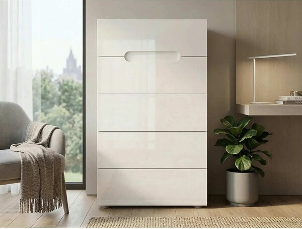 Comoda AZTECA TRIO, alb, PAL, 60x41x104 cm