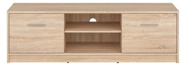 Comoda TV NEPO PLUS, stejar sonoma, PAL laminat, cu 2 usi, 139x47x43 c