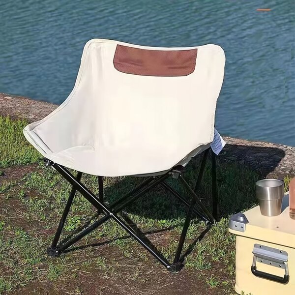 Scaun de camping pliabil TRAIL, crem