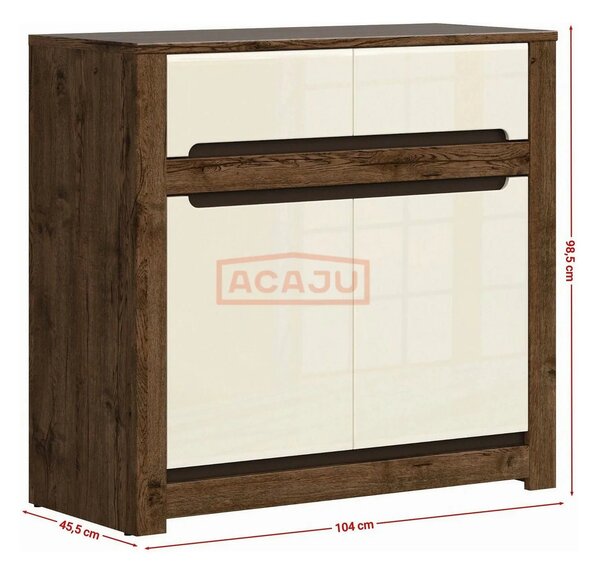 Comoda RUSO KOM2D2S, nuc/bej, PAL, 104x46x99 cm