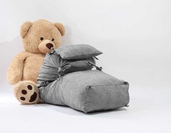 Fotoliu Yoga Minnie si Perna, Material Textil - Moon Grey