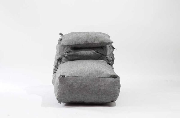 Fotoliu Yoga Minnie si Perna, Material Textil - Moon Grey