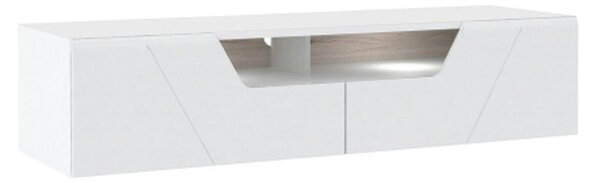 Comoda TV KANDO, alb, PAL, 160x50x38 cm
