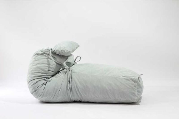 Fotoliu Yoga XL si Perna, Material Textil - Moon Grey
