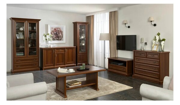Comoda clasica KENT EKOM3D1S, castan, PAL, 154x45x91 cm
