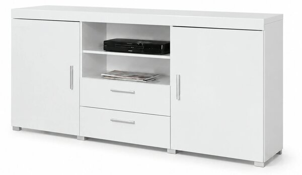 Comoda SAMBA REG-5, alb, PAL, 164x45x80 cm