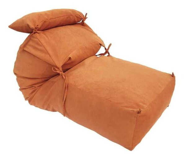 Fotoliu Yoga XL si Perna, Material Textil - Terracotta Orange