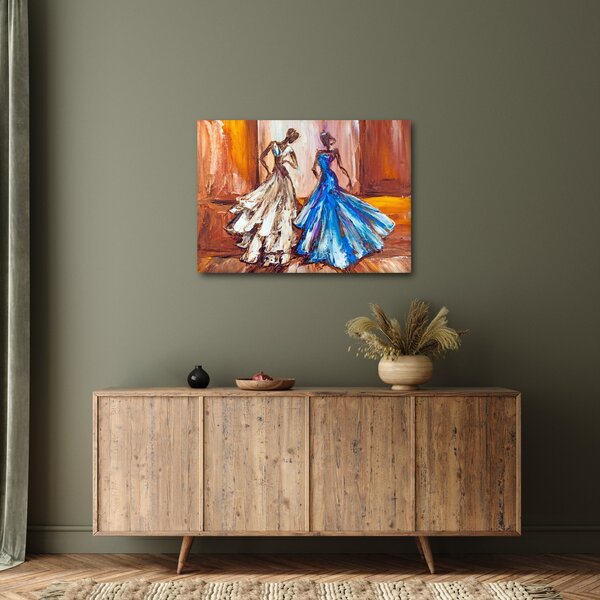 Tablou - Dansatoare, pictură în ulei (70x50 cm)