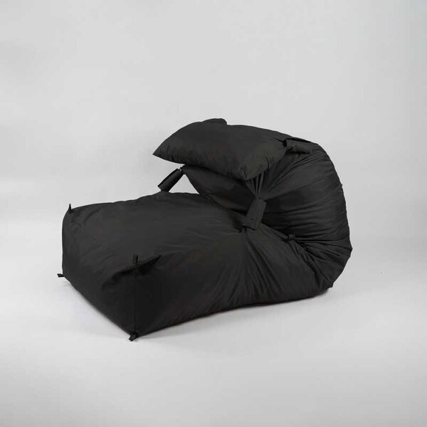 Fotoliu Yoga XL si Perna, Material Impermeabil - Negru