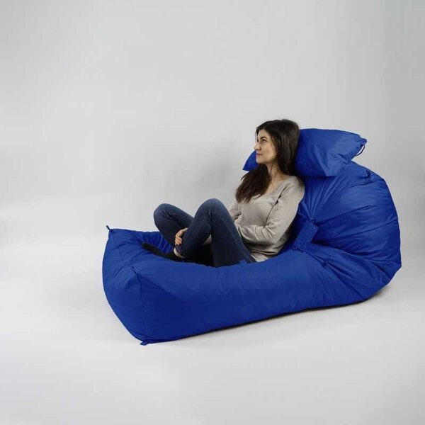 Fotoliu Yoga XL si Perna, Material Impermeabil - Blue Royal