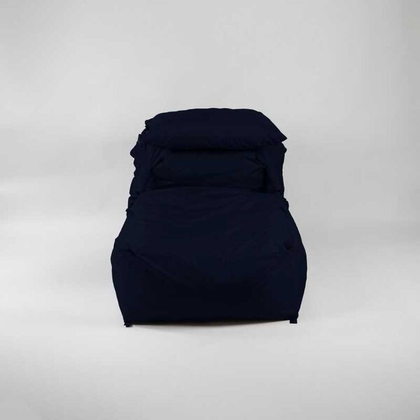 Fotoliu Yoga XL si Perna, Material Impermeabil - Bleumarin