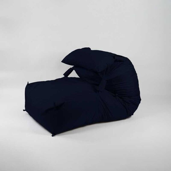 Fotoliu Yoga XL si Perna, Material Impermeabil - Bleumarin
