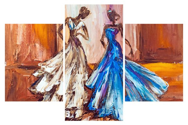 Tablou - Dansatoare, pictură în ulei (90x60 cm)