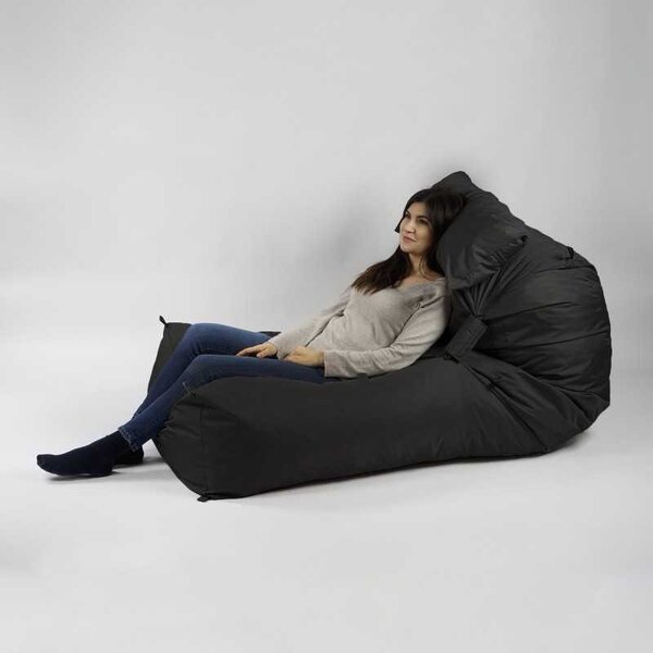 Fotoliu Yoga XL si Perna, Material Impermeabil - Negru