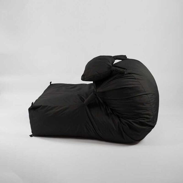 Fotoliu Yoga XL si Perna, Material Impermeabil - Negru