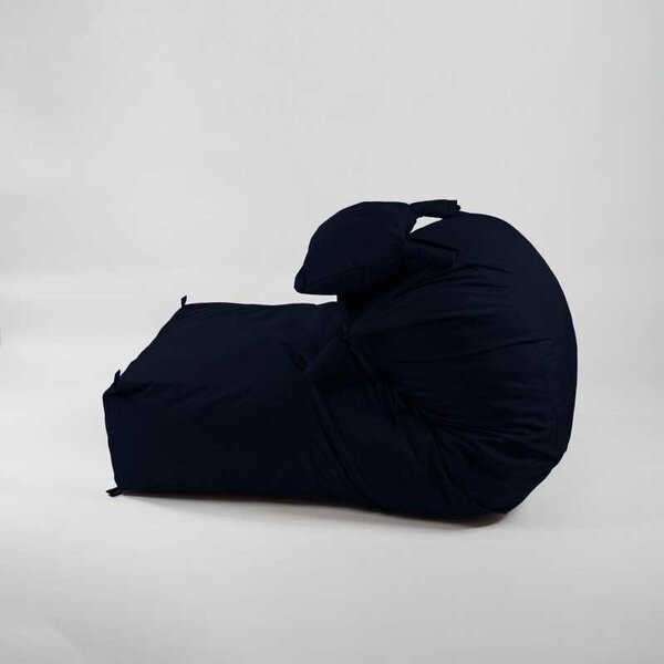 Fotoliu Yoga XL si Perna, Material Impermeabil - Bleumarin