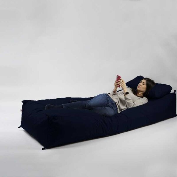 Fotoliu Yoga XL si Perna, Material Impermeabil - Bleumarin