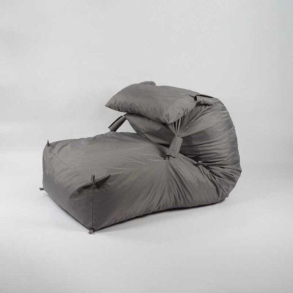 Fotoliu Yoga XL si Perna, Material Impermeabil - Grey
