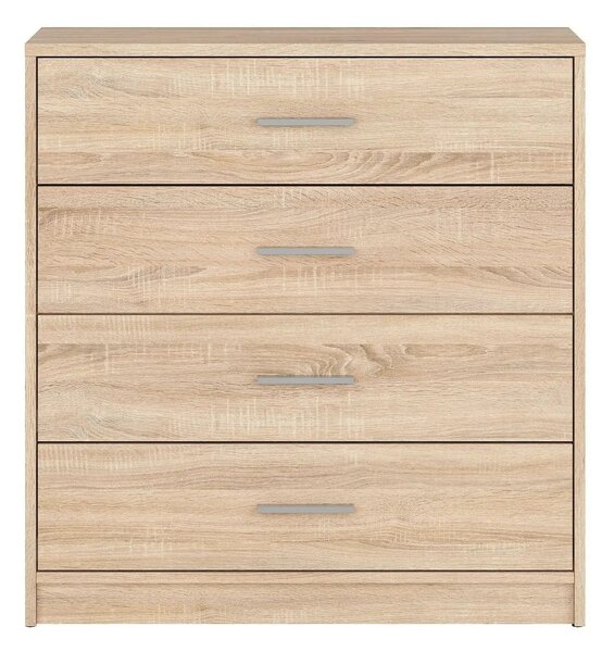Comoda NEPO PLUS, stejar sonoma, PAL laminat, cu 4 sertare, 80x34x84 c