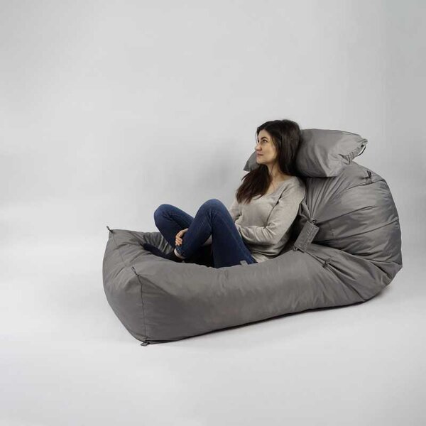 Fotoliu Yoga XL si Perna, Material Impermeabil - Grey