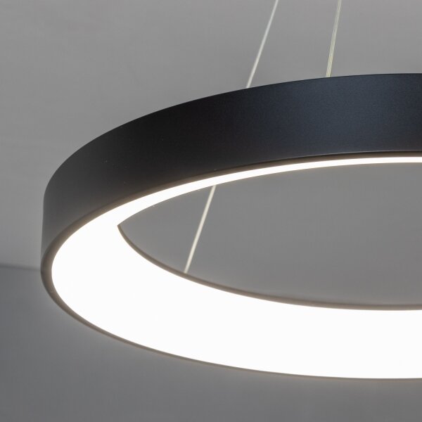 Brilagi - Pendul LED FALCON II cu dimmer, pe cablu, 99W/230V, diam. 60 cm, negru + telecomandă