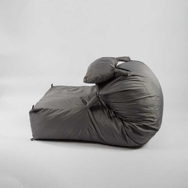 Fotoliu Yoga XL si Perna, Material Impermeabil - Grey