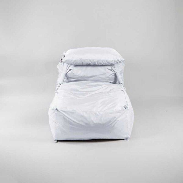 Fotoliu Yoga XL si Perna, Material Impermeabil - Alb
