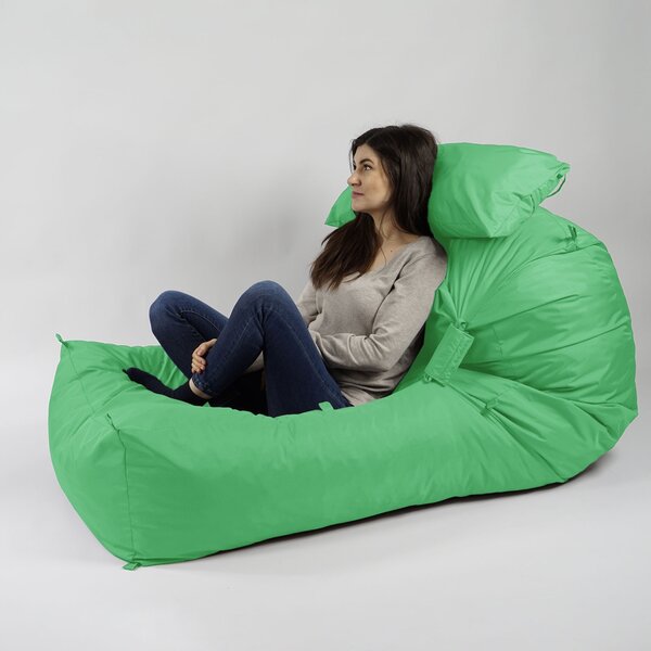 Fotoliu Yoga XL si Perna Pufrelax, Material Impermeabil - Green Apple