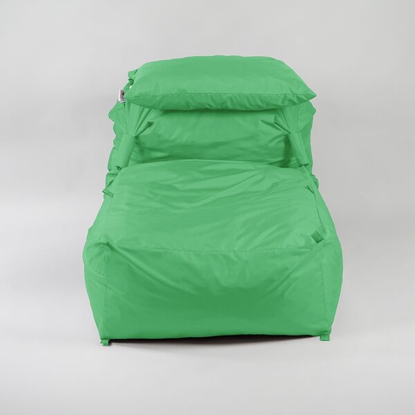 Fotoliu Yoga XL si Perna Pufrelax, Material Impermeabil - Green Apple