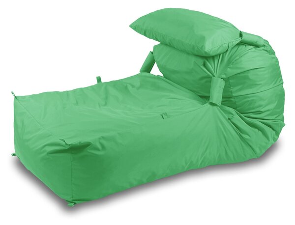 Fotoliu Yoga XL si Perna Pufrelax, Material Impermeabil - Green Apple