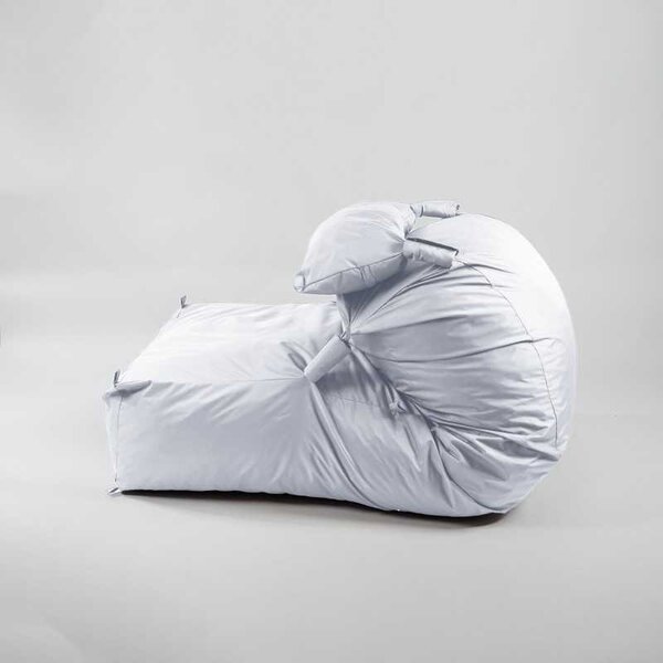 Fotoliu Yoga XL si Perna, Material Impermeabil - Alb
