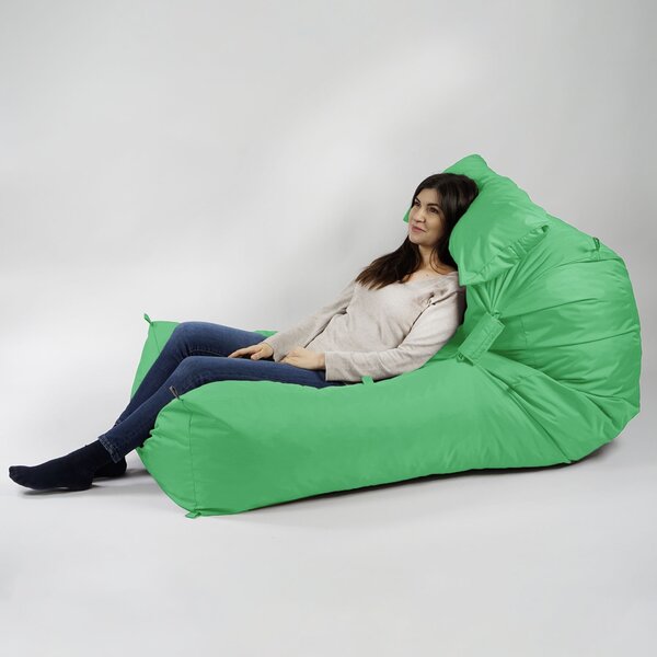 Fotoliu Yoga XL si Perna Pufrelax, Material Impermeabil - Green Apple
