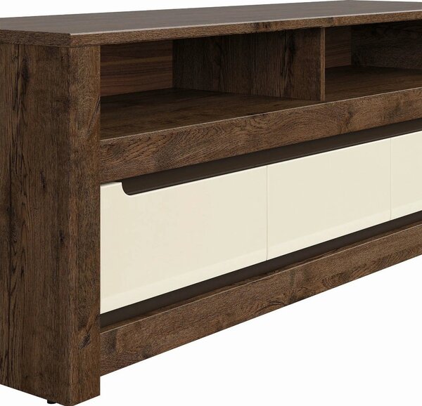 Comoda TV RUSO, nuc/bej, PAL, 149x46x59 cm