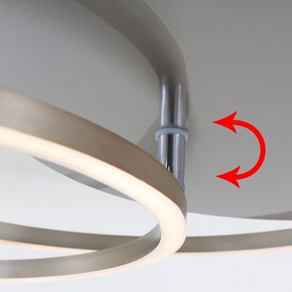 Plafonieră LED dimabilă 28W/230V/3000K, crom mat