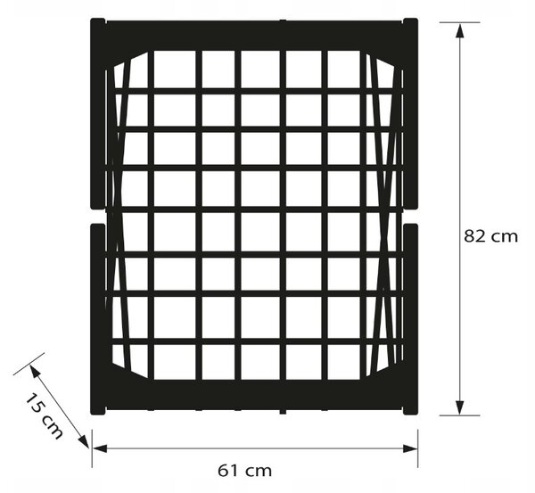 Erga Model 205, uscător de rufe pliabil stabil 170x61x97 cm, negru-gri, ERG-SEP-1251SSM205BKI