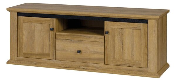 Comoda TV LEON MZ15, stejar grand, DTD laminat, 150x45x55 cm
